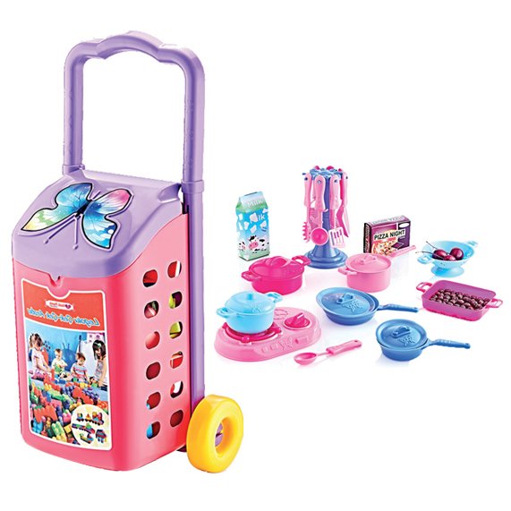 Çek-çek Pazar Arabası ve Mutfak Setli