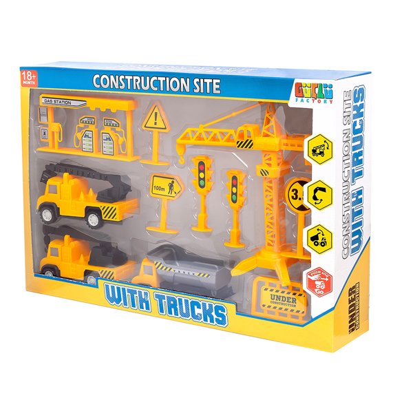 İnşaat Araçları ve İstasyon Seti